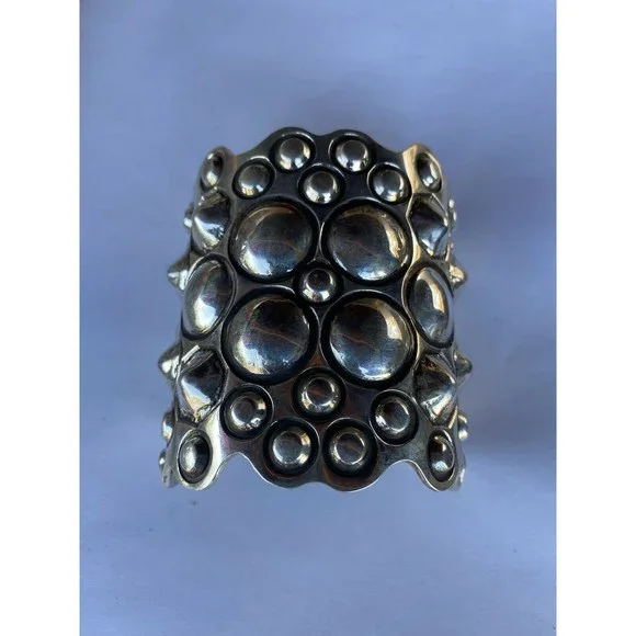 Navajo Sterling Silver Cuff Bracelet By Cody Willie Signed & Stamped - Picture 8 of 8